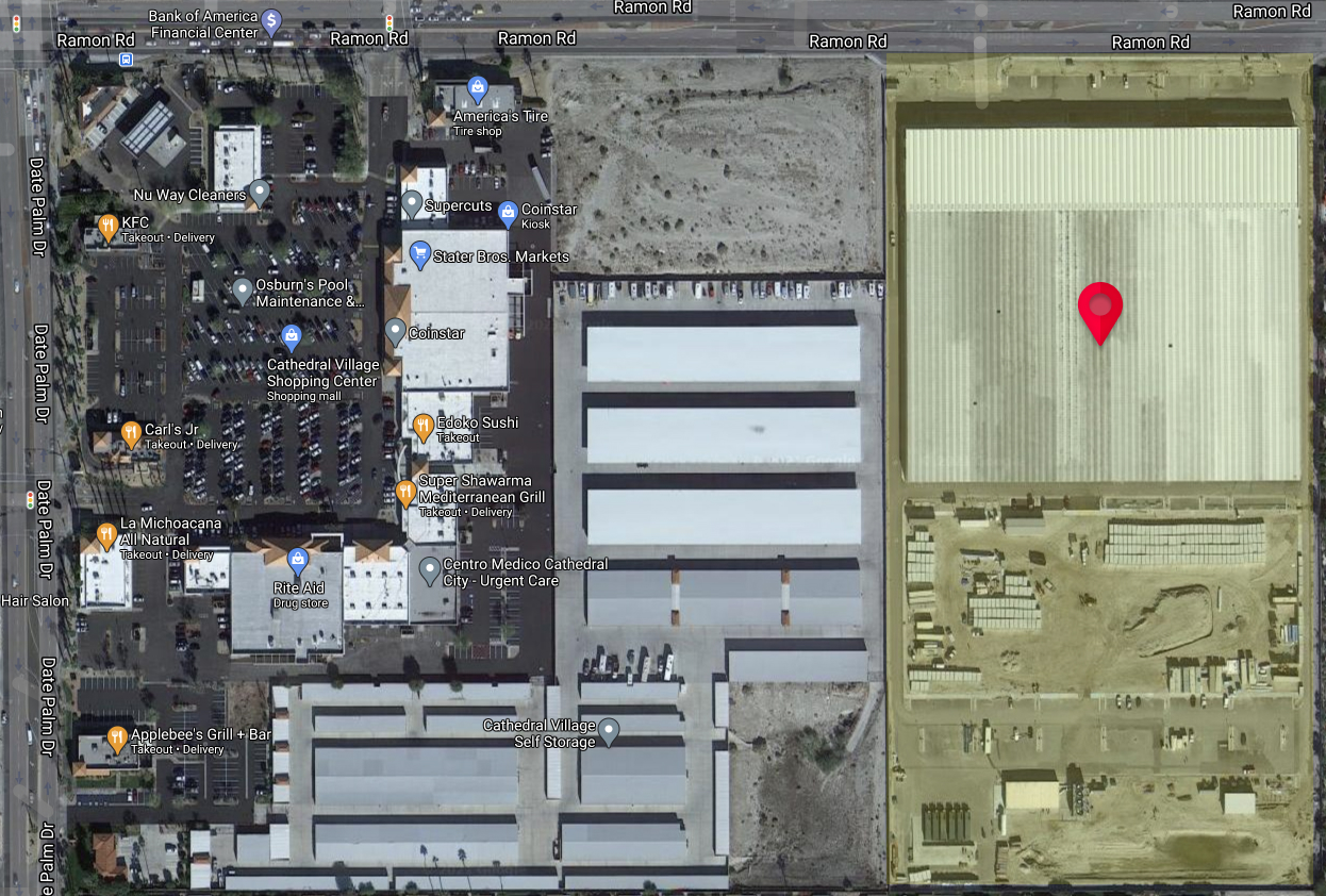 Cathedral City Location Map